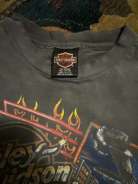 Vintage 1996 Harley-Davidson Feel the Heat T-Shirt Hacienda Motorcycles AZ XL - Picture 4 of 13